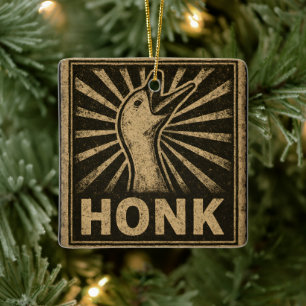 Honk Goose Funny Duck Chicken Meme Keramisch Ornament