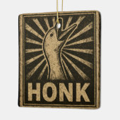 Honk Goose Funny Duck Chicken Meme Keramisch Ornament (Links)