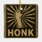 Honk Goose Funny Duck Chicken Meme Keramisch Ornament (Voorkant)