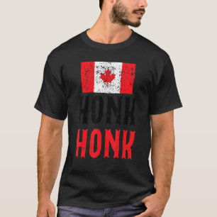 Honk Honk Canadian Truckers Rule Canada Funny Vint T-shirt