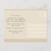 Honk honk + Grandpa's verjaardag CC0317 Briefkaart (Achterkant)