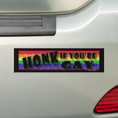 Honk if Gay Bumpersticker (Op auto)