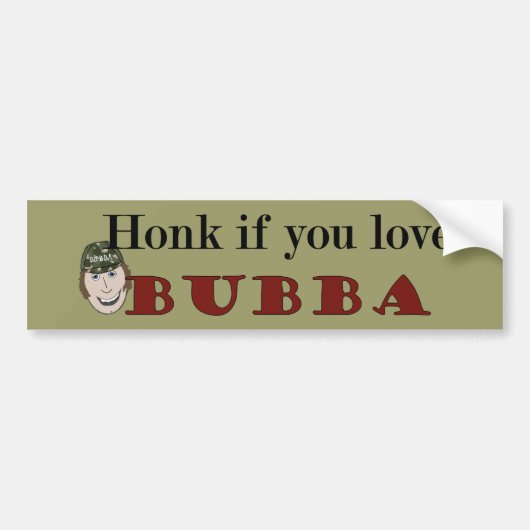 Honk If You Love Bubba Bumpersticker (Voorkant)