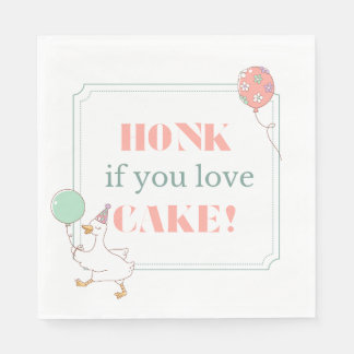 Honk if you love cake dessert napkin servet