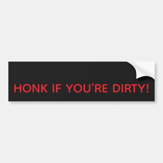 HONK IF YOU’RE DIRTY! BUMPER STICKER (Devant)