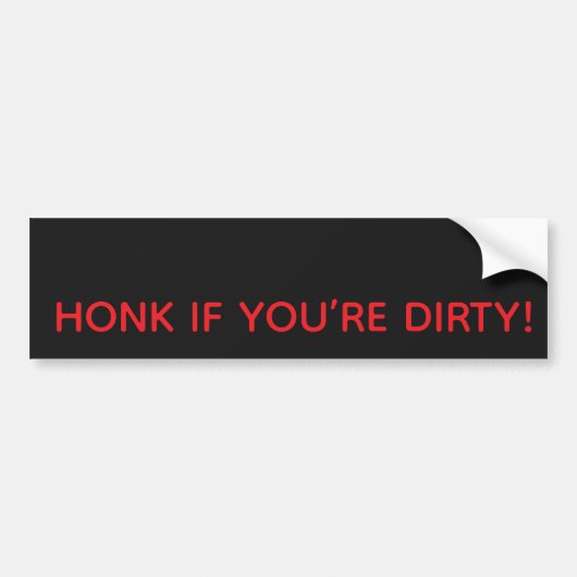 HONK IF YOU’RE DIRTY! BUMPER STICKER (Devant)