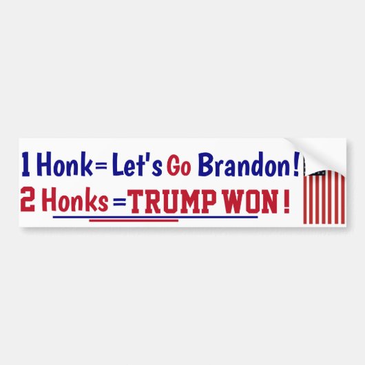 Honk Let's go Brandon Bumper Sticker (Devant)