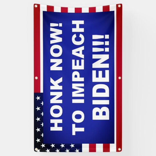 Honk nu om Biden te belemmeren Spandoek (Verticaal)