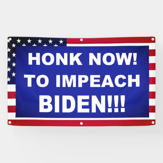 Honk nu om Biden te belemmeren Spandoek (Horizontaal)