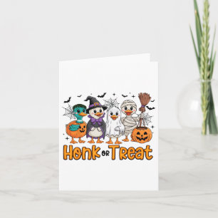 Honk of Behandel Grappige Gans Halloween Kostuum S Kaart