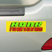 Honk om mijn vinger Bumpersticker te zien (Op auto)