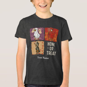 Honk or Treat Grappige Halloween Eend Tri-Blend Shirt
