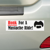 Honk voor een snor Ride Bumpersticker (Op auto)