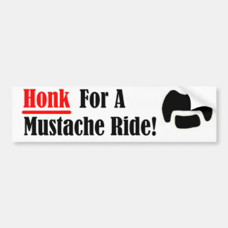 Honk voor een snor Ride Bumpersticker