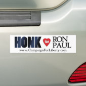 Honk voor Ron Paul Bumpersticker (Op auto)