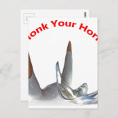 Honk Your Horn Briefkaart (Voorkant / Achterkant)