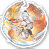 Honkai Impact 3e Kiana Herrscher van Flamescion Sticker (Voorkant)