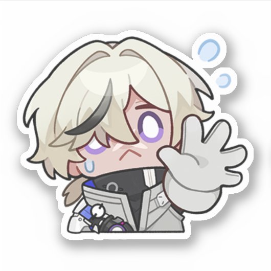 Honkai Star Rail Chibi Arlan Sticker (Voorkant)