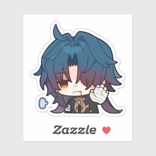 Honkai Star Rail Chibi Blade I'm Fine Sticker (Feuille)