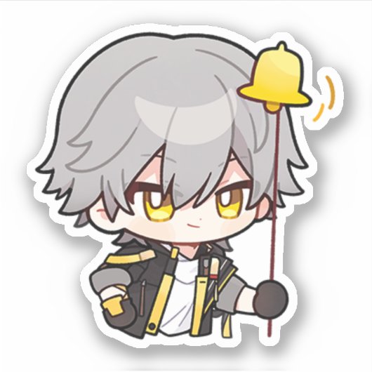 Honkai Star Rail Chibi Caelus Sticker (Voorkant)