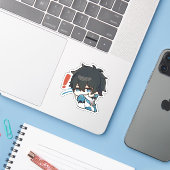 Honkai Star Rail Chibi Dan Heng Surprise Sticker (Laptop met iPhone)