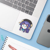 Honkai Star Rail Chibi Pela Sticker (Laptop met iPhone)