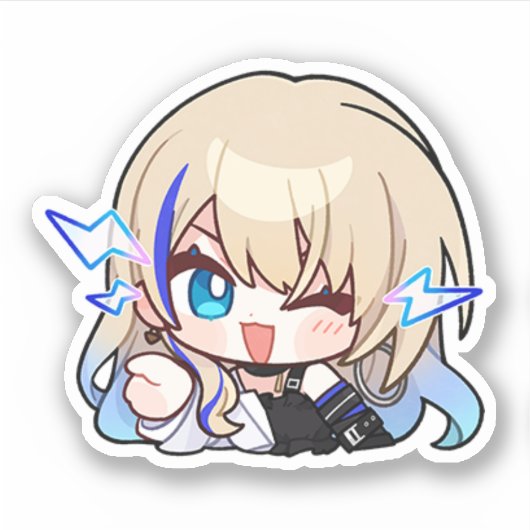 Honkai Star Rail Chibi Serval Sticker (Voorkant)