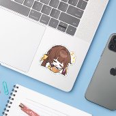 Honkai Star Rail Chibi Sushang Étudier Sticker (Ordinateur portable avec iPhone)