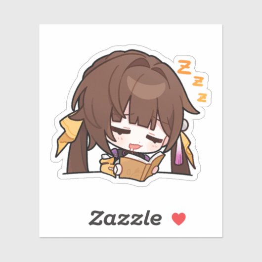 Honkai Star Rail Chibi Sushang Studeren Sticker (Vel)