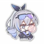 Honkai Star Rail Chibi Zilveren Wolf Sticker (Voorkant)