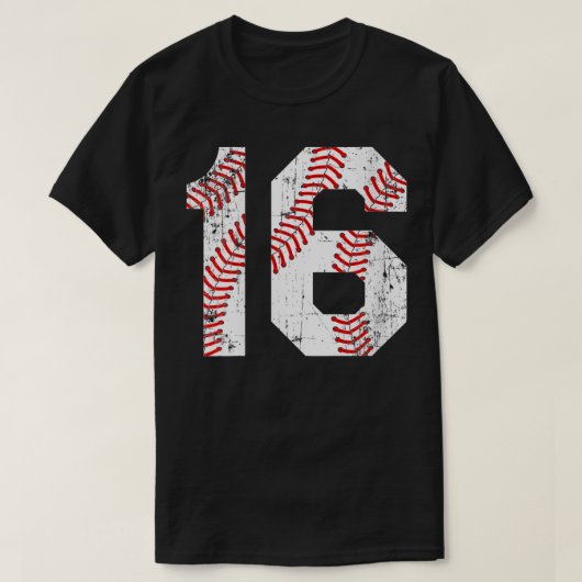  honkbal 16 Jersey T-shirt (Design voorkant)