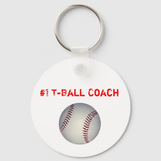 honkbal, #1 T-Ball coach Sleutelhanger (Voorkant)