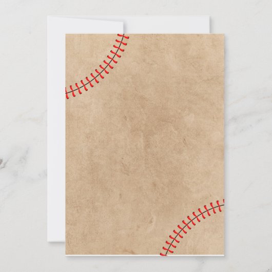 Honkbal 1e verjaardag jongen kaart (Achterkant)