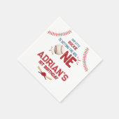 Honkbal 1e verjaardag jongen servet (Hoek)