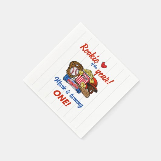 Honkbal 1e Verjaardag Party Servetten (Hoek)