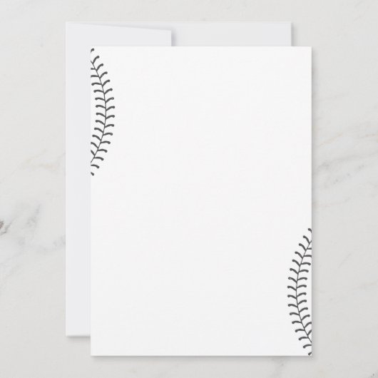 Honkbal 1e Verjaardag Rookie Party Kaart (Achterkant)