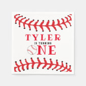 Honkbal 1e verjaardag sport jongen Verjaardag Servet (Voorkant)