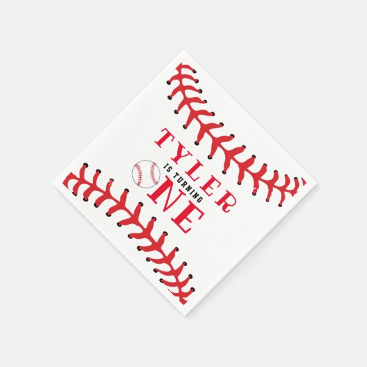 Honkbal 1e verjaardag sport jongen Verjaardag Servet (Hoek)