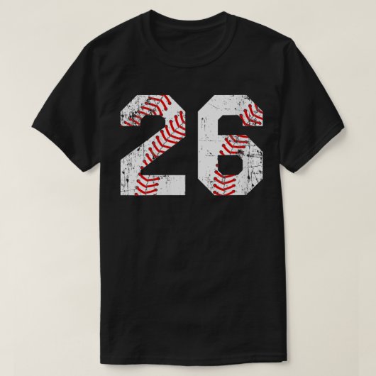 honkbal 26 Jersey T-shirt (Design voorkant)