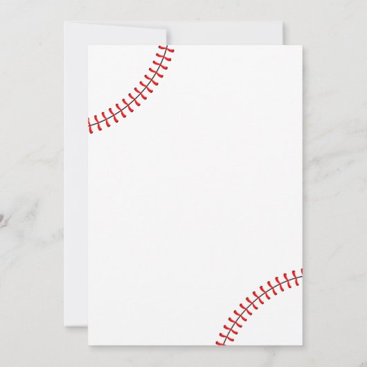 Honkbal 2e verjaardag jongen kaart (Achterkant)