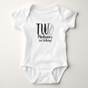 Honkbal 2e verjaardagsshirtjes voor baby romper