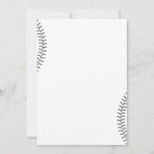 Honkbal 3e Verjaardag  Rookie Party Kaart (Achterkant)