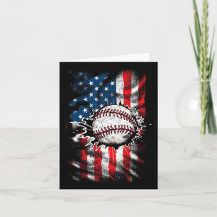 Honkbal 4 juli Amerikaanse vlag Mannen Boys Kaart