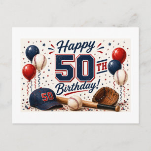 Honkbal 50e verjaardag briefkaart