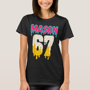 Honkbal 6 7 Ijsdruppel Nummer 67 Grappig Zes Zeven T-shirt