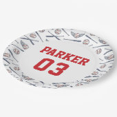 Honkbal All Star Verjaardag Rood Papieren Bordje (Gekanteld)