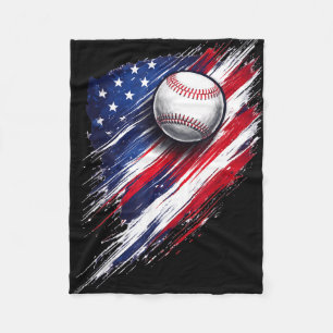 Honkbal amerikaanse vlag jongens meisjes mannen vr fleece deken