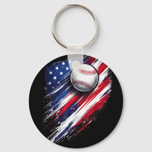 Honkbal amerikaanse vlag jongens meisjes mannen vr sleutelhanger