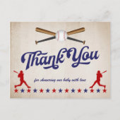 Honkbal, Baby shower dank u briefkaart (Voorkant)