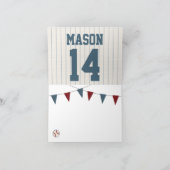 Honkbal Baby shower Dank u kaarten (Binnen)